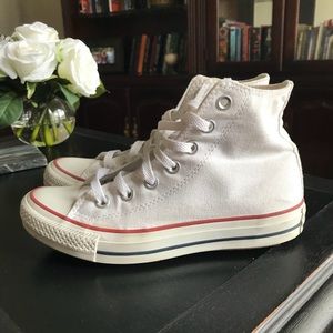 White high top converse sneakers